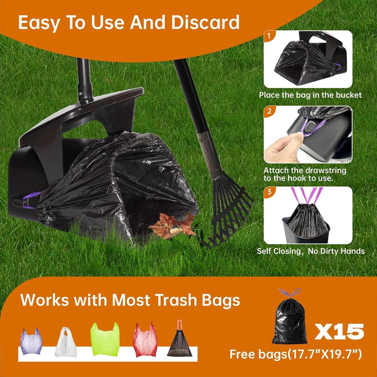 Dog Pooper Scooper with Bags & Dispenser - image 3