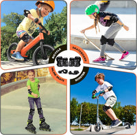 2PM SPORTS Knee and Elbow Pads Set with Wrist Guards for Kids Girls - Black / Small - image 3
