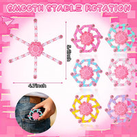 12PCS Transformable Fidget Spinners for Kids Adults - Pink - image 3