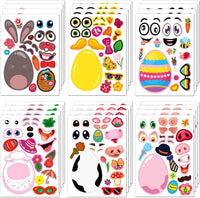 Halloween Stickers for Kids, 24 DIY Face Sheets - Easter