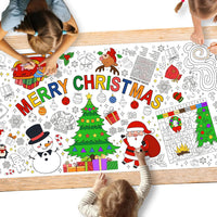 Halloween Activity Poster, Halloween Tablecloth for Kids - Christmas