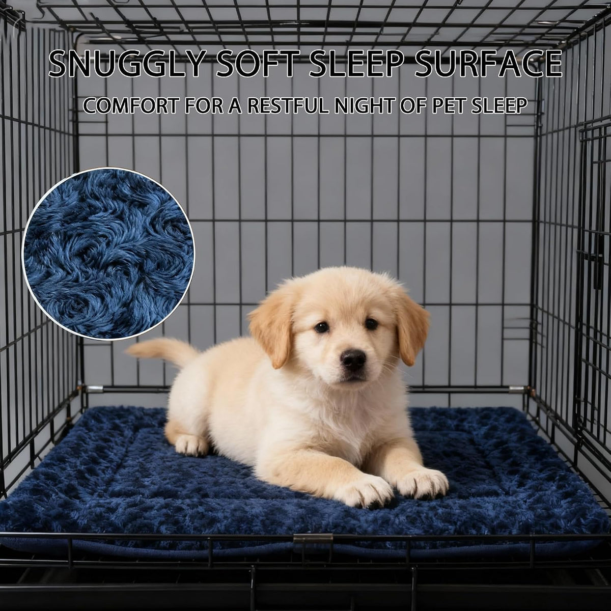 Dog Bed Mat, Reversible Crate Pad - 24"L*18"W*1.5"Th / Navy Blue-1pc - image 4