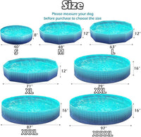 Jasonwell Foldable Dog Kiddie Pool - Hard Plastic Kids Paddling Pool Toddler Baby Swimming Pools for Backyard Collapsible Whelping Box Pet Doggie Cats Wading Pools Bathtub for Puppy Large Dogs 97In