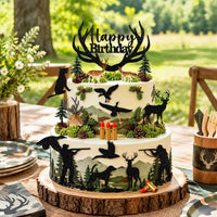 Hooqict 43 piece Halloween cake topper set with sign, tombstone, skulls, trees and spiders - view 15