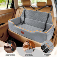 XIEEAOZEE Large Dog Car Seat for Pets Under 100 lbs - Gray - image 3