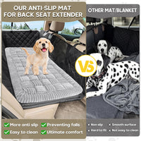 Dog Car Bed Mat Non-Slip Backseat Extender Dog Bed 50" x24.6" – Essentials for Dogs - Light Gray / For Cars/ SUV/ Small Truck (50"×24.6") - image 4