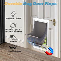 2-Pack Large Dog Door Replacement Flaps with Screws – Essentials for Dogs - 3-flap / Large - image 4