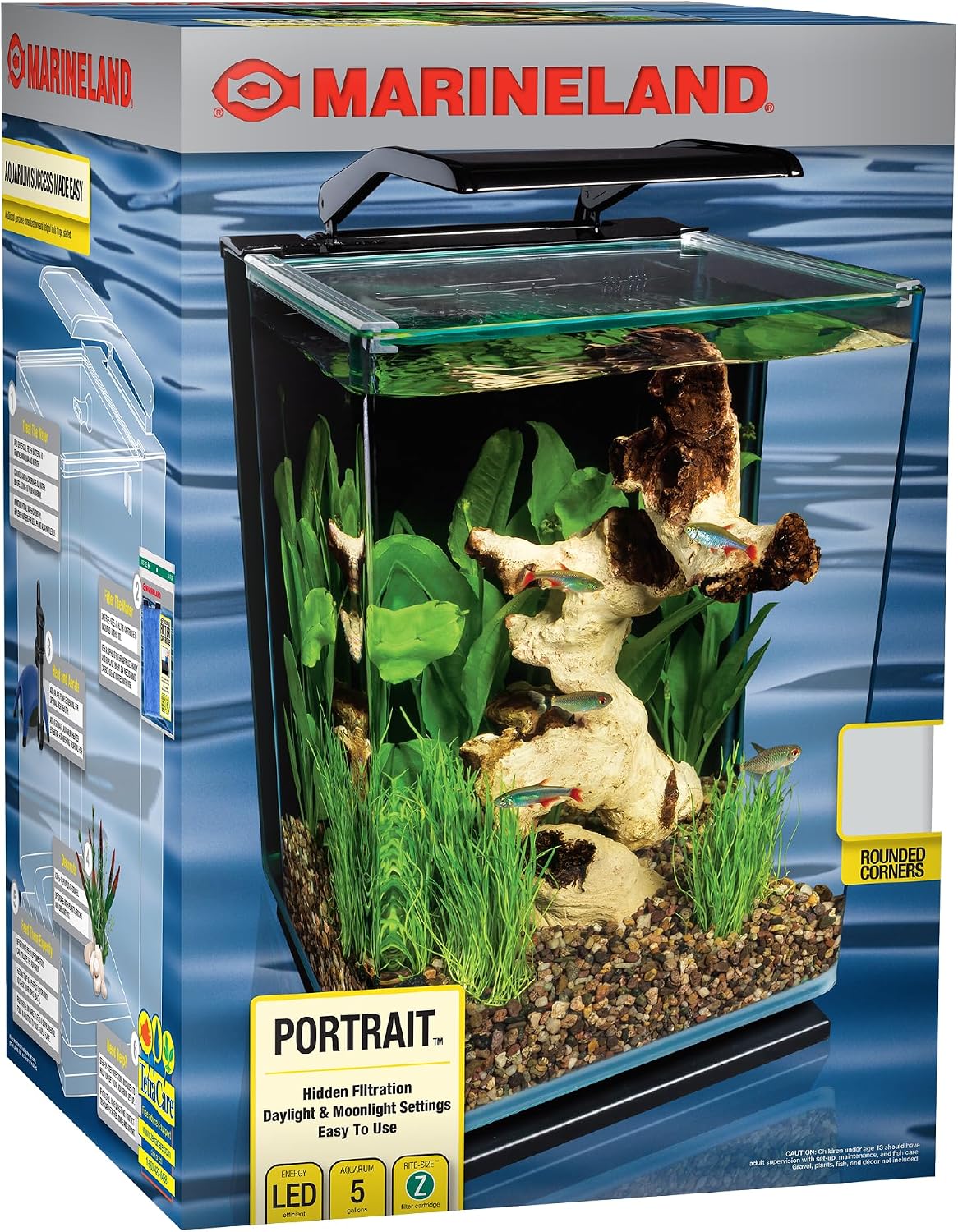 Marineland Portrait 5 Gallon Fish Tank Kit – Essentials for Fish - image 2