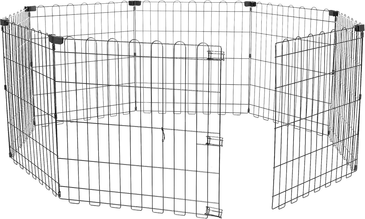 Amazon Basics Portable Foldable Octagonal Metal Exercise Dog Playpen - Without door / 24"H