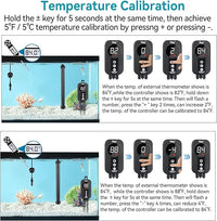 hygger Marine Aquarium Heater 500W,Titanium Heater with Digital LED Controller & Temperature Probe,Submersible Fish Tank Heater with Temperature Calibration,for Saltwater Freshwater Tank 70-80Gallon