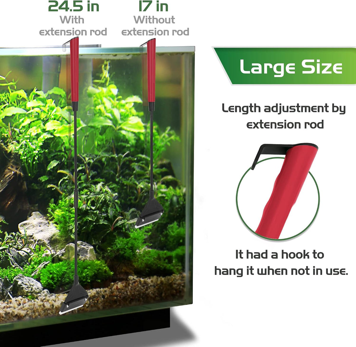 24.5’’ Professional Algae Scraper - L / Red - image 2