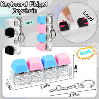 2 PCS Keyboard Fidget Toy - Black White Blue Pink / General - image 2