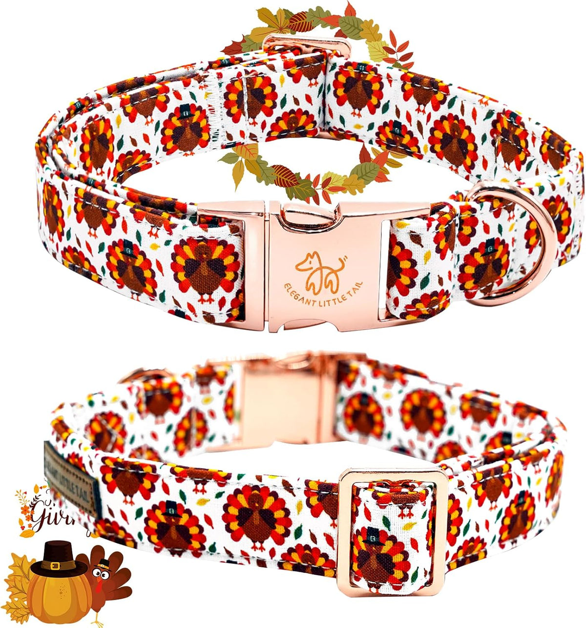 Elegant little tail Fall Dog Collar - Turkey / X-Small (Pack of 1) - image 3