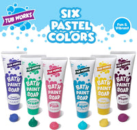Tub Works Bath Paint Soap Bath Toy, Classic 6 Pack, Non-Toxic - Pastel - image 2