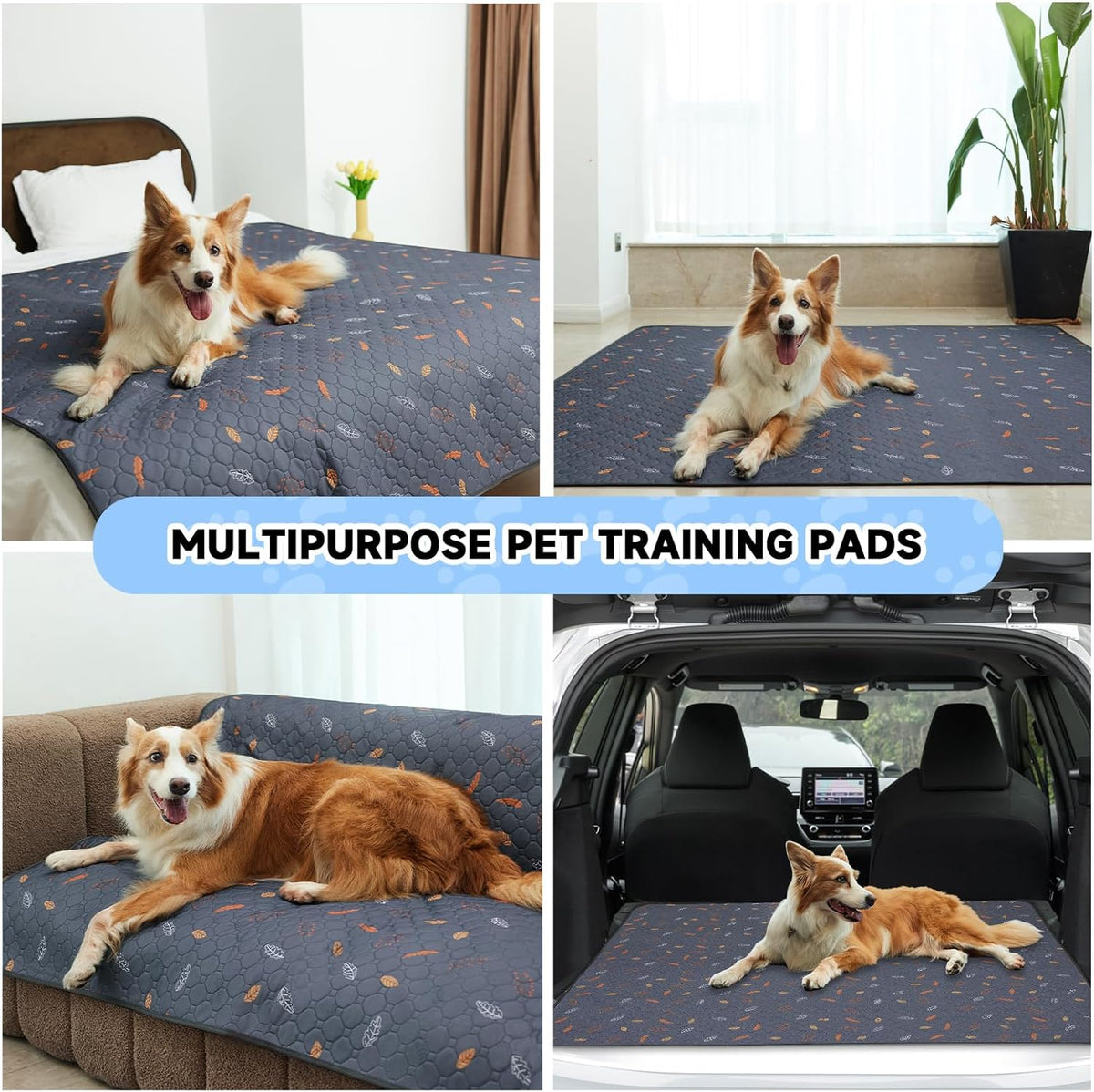 Washable Pee Pads for Dogs - Leaves - Green / 24x48 Inch (Pack of 2) - image 3