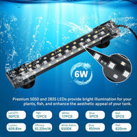 hygger 24/7 Mode Submersible Aquarium LED Light - 8in 6W - image 2