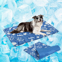 BEAUTYZOO Cooling Mat for Large Dogs, Self-Cooling - Navy Blue / 48.0"L x 28.0"W x 1.0"Th(L)