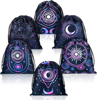 Shappy 6 Pcs Velvet Drawstring Pouches for Tarot Cards Dice - Elegant Style