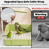Automatic Parakeet Bird Bath with Pump - Green with Control Valve - image 3
