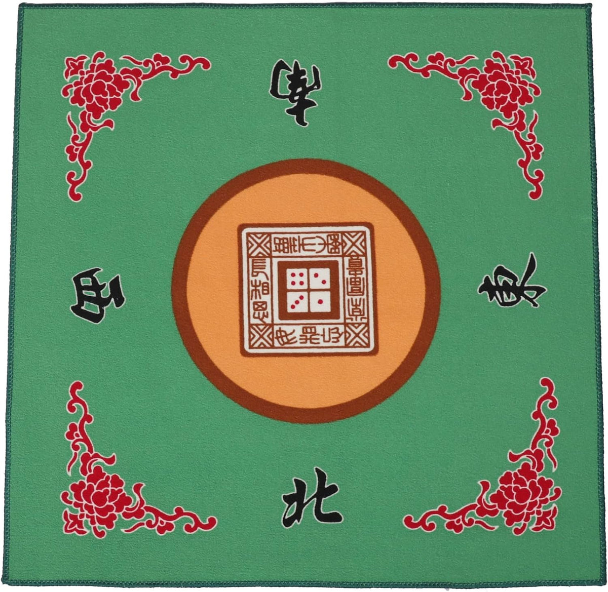Mahjong Mat with 3 Dice & Carrying Bag - Green - image 2