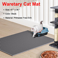 Waretary Cat Litter Mat, 36"x30", Waterproof, Scatter Control - Grey / 47"x 36" - image 2
