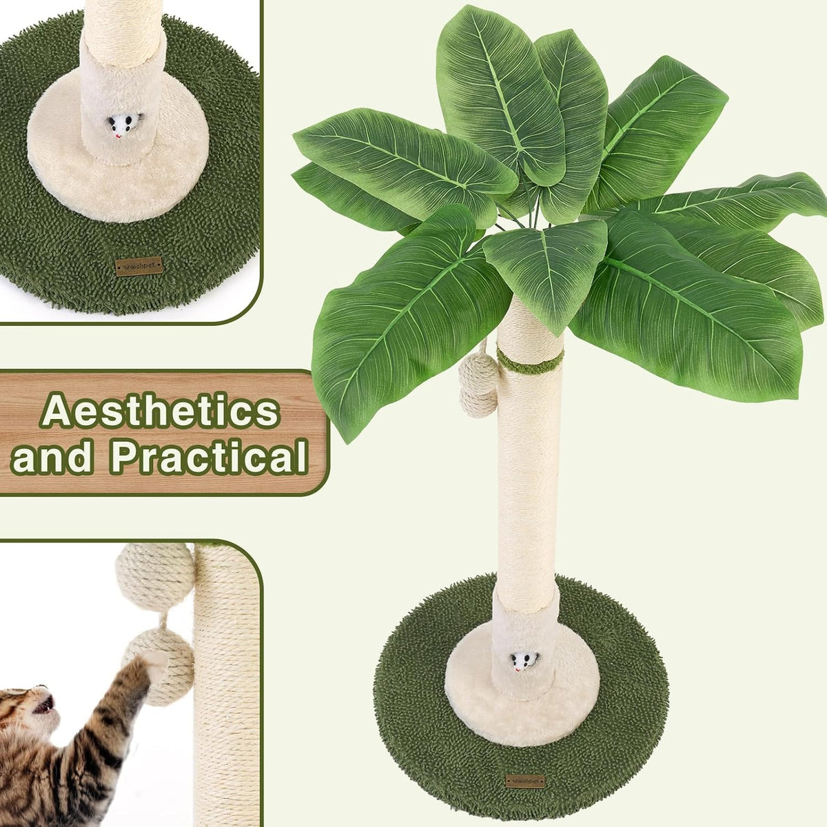 35" inch Cat Scratching Post - 35.4-White / 35.4in - image 4