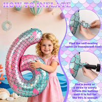 40 Inch Vibrant Spider-Themed Number Foil Balloons - Pink Blue Green Gradient / 6 - image 4