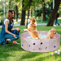 Dog Ball Pit Foldable 39.37 inches in Diameter, No Ball Included - Khaki / Medium - image 3