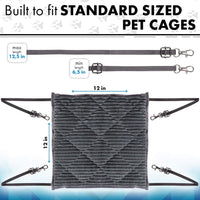Ferret Hammock for Cage, Plush Double Bunk Bed Hanging Clips - Red - image 4
