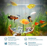 Hide Cave Aquarium Decorations Aquarium Terrarium Decor – Essentials for Reptiles And Amphibians - image 2