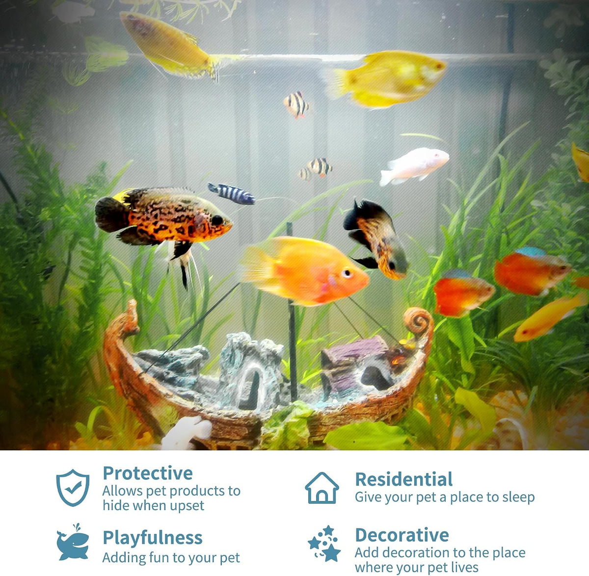 Hide Cave Aquarium Decorations Aquarium Terrarium Decor – Essentials for Reptiles And Amphibians - image 2
