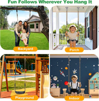 SELEWARE Black High Back Full Bucket Toddler Swing Seat w/Adjustable - Black U-shape Swing (1 Pack) - image 2