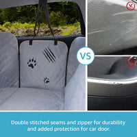 Lassie Dog Car Seat Covers for Back Seat with 2 Seat Belts - Gray / Truck - image 3