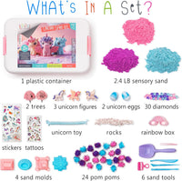 Kipipol Unicorn Sensory Bin for Toddlers 3-4 - Unicorn Sand Kit - image 2