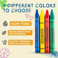 Bulk Crayons Party Favors & Classrooms - 144 Packs of 4 (576 Count) - image 3
