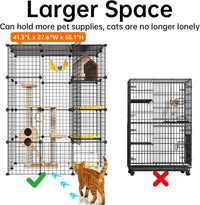 Extra Large Cat Cage, 4-Tier Catio - 41.3"L x 27.6"W x 55.1"H - image 3