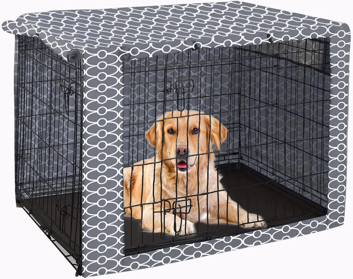Pethiy Dog Crate Cover Durable Polyester Pet Kennel Cover Universal - 24.0"L x 17.0"W x 19.0"H / Gray