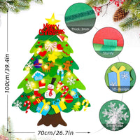 Felt Christmas Tree for Toddlers with Snowflake Light + 32 Ornament - A-Warm Light - image 3