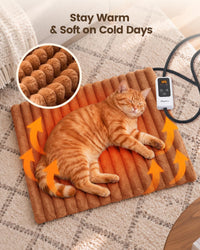 BurgeonNest Cat Heating Pad, Indoor Heated Cat Bed - Brown / XL: 36 x 24 inches - image 3