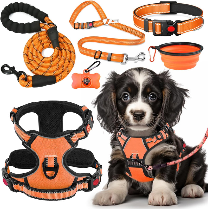LOBEVE No Pull Dog Harness - Small / Orange