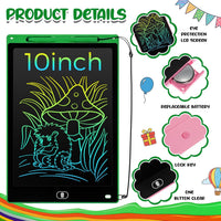Tinlade 12 Pack LCD Writing Tablet for Kids - Pink, Green, Red, Blue / 10 Inch - image 2