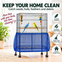 Bird Cage Net Cover Seed Catcher - Blue / 118 x 15 Inch/ 300 x 37 cm - image 4