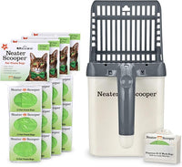 Neater Pet Brands Neater Scooper Standard Cat Litter Scoop, 195 Refill Bags – Mess-Free Cat Litter Scooper with Bag, Spill-Proof Kitty Box Sifter, Bin Doubles as Scoop Holder, For Single-Cat Household