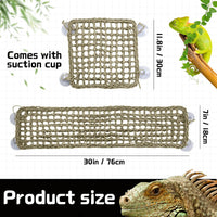 2Pcs Reptile Hammock for Bearded Dragon Climbing Bridge Tank - image 2