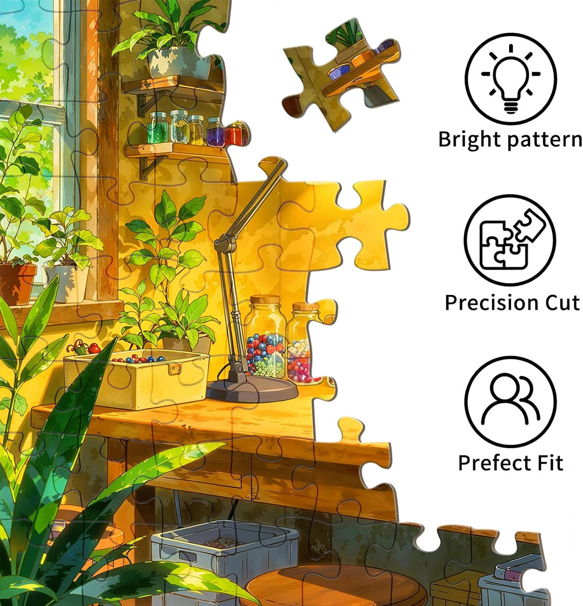 1000 Piece Puzzles for Adults, Premium Magic Book Jigsaw Puzzle – Fun for Kids & Family - Warm Cozy Corner - image 4