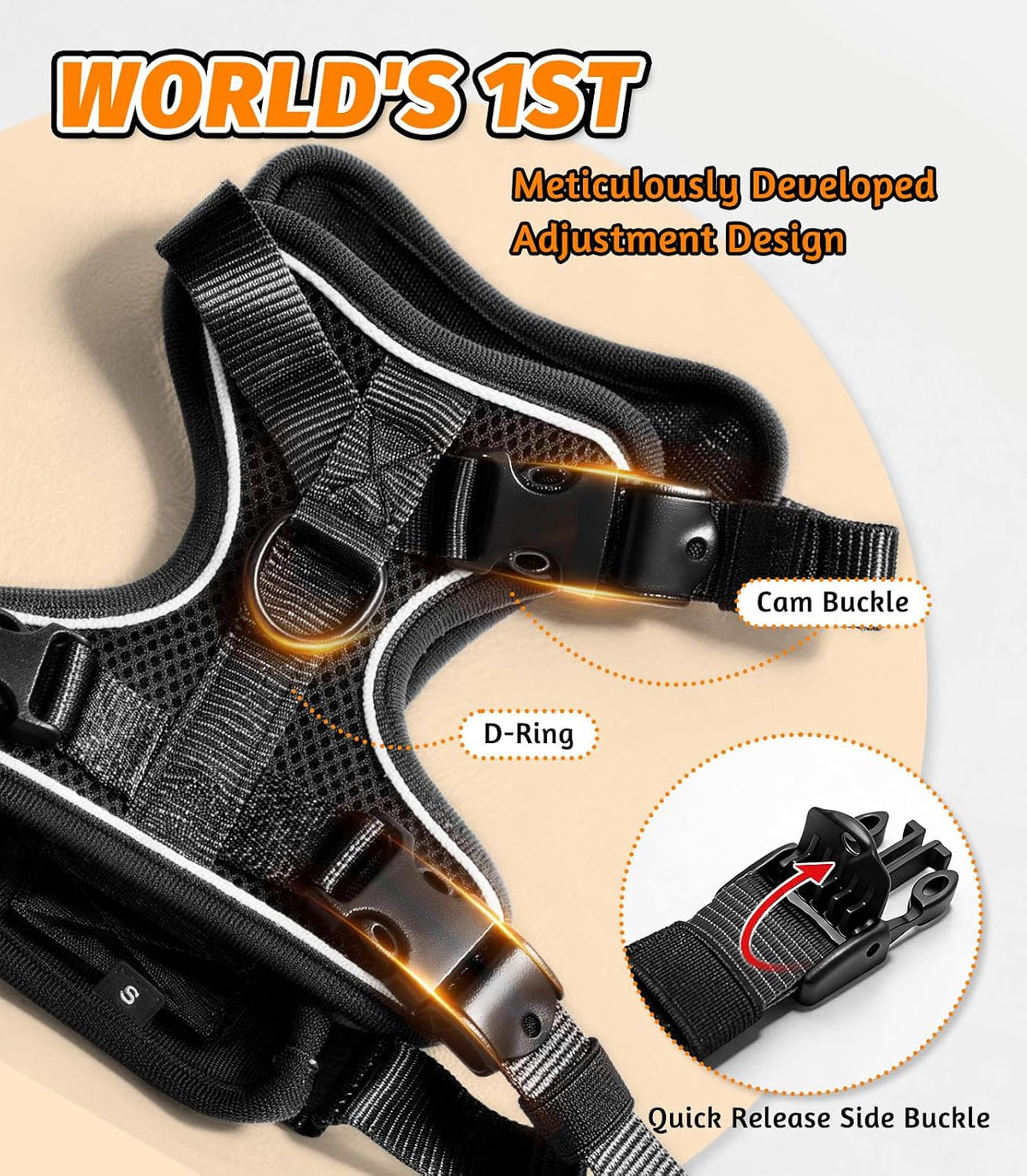 Cat Harness and Leash for Walking - Black / S (7-12lb) - image 2