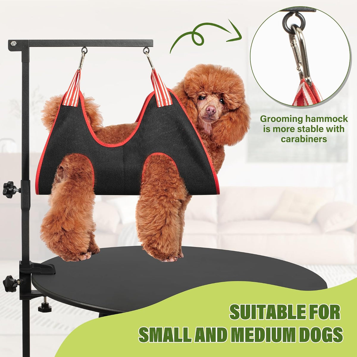 Dog Grooming Arm 35" with Hammock - Black - image 3