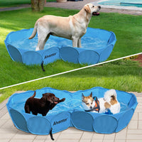 Alvantor Pet Swimming Pool, Foldable - Blue / 63"x12" 2in1