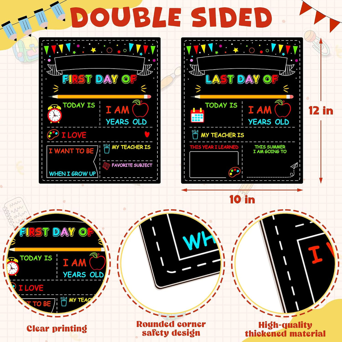 Double-Sided First Day of School Board - 3 - image 2