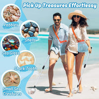 2 Pack 21.6"~33" Adjustable Sand Sifter with Seashell Bags for Adults - 2 Pack - image 4